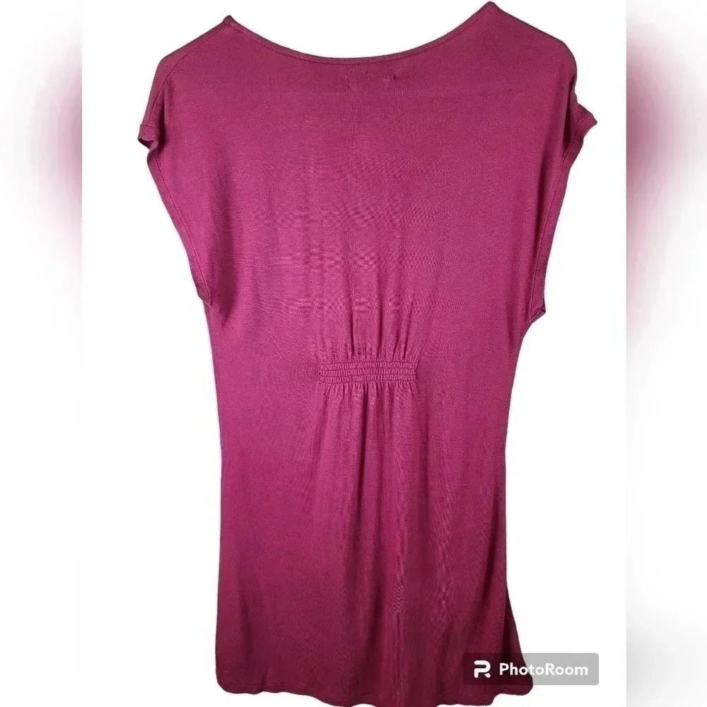 Lucky Brand cap sleeve decorative top - Picture 2 of 7